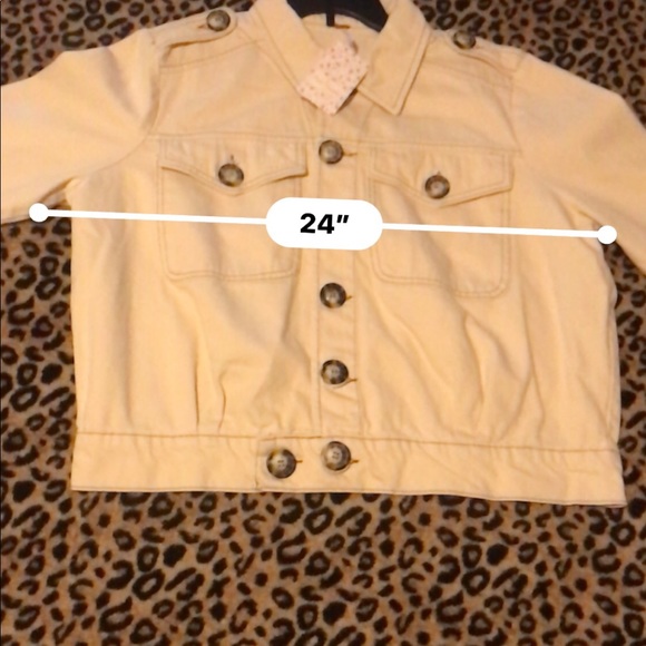 Free People Ivory Denim Jacket - Picture 5 of 8